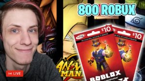 800 Robux giveaway anime mania codes march 2021 roblox live stream playing with fans