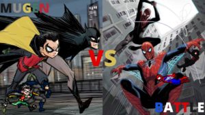 Batman and Robin vs Spider-Man and Spider-Man (Peter & Miles) (DC vs Marvel) | JUS | Mugen