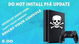 Do not install Ps4 Update 8.00 !!!