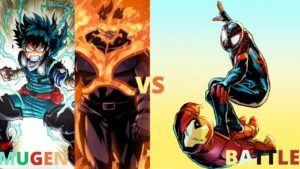 Endeavor and Deku vs Iron Man and Spider-Man (My Hero Academia vs Marvel Comics) | JUS | Mugen