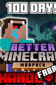 I Survived 100 Days Hardcore Minecraft in Mod “Better Minecraft” and this is What Happened ep1