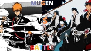 Ichigo vs Kenpachi Zaraki, Byakuya, Hitsugaya, Renji, and Ikkaku (Bleach) | JUS | Mugen