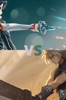 Kirito and Asuna vs Cloud and Tifa (Sword Art Online vs Final Fantasy VII) | JUS | Mugen