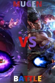 M. Bison vs Ryu and Ken (Street Fighter) | JUS | Mugen