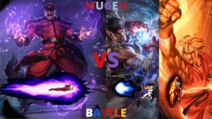 M. Bison vs Ryu and Ken (Street Fighter) | JUS | Mugen