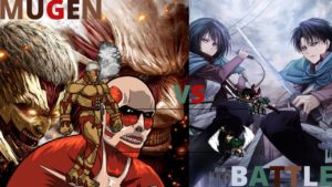 Mikasa and Levi vs Colossal Titan and Armored Titan (Attack on Titan) | JUS | Mugen