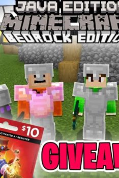 minecraft pe java xbox ps4 bedrock switch (cross platform) live stream playing with subscribers SMP