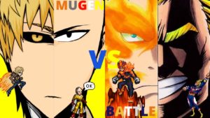 Saitama and Genos vs All Might and Endeavor (One Punch Man vs My Hero Academia) | JUS | Mugen