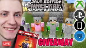 SMP playing with subscribers minecraft pe java xbox ps4 bedrock switch (cross platform) live stream