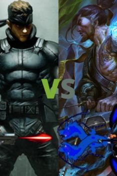 Snake and Raiden vs Hanzo and Genji (Overwatch vs Metal Gear) | JUS | Mugen
