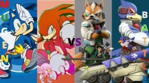 Sonic and Knuckles vs Fox and Falco (Sega vs Nintendo) | JUS | Mugen