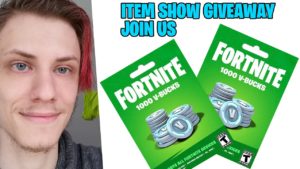 v bucks giveaway item shop gifting and battle pass Fortnite live stream playing with subs
