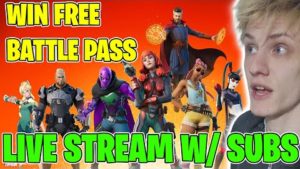 gifting free battle pass Giveaway item shop skin fortnite live stream | playing with subs squads