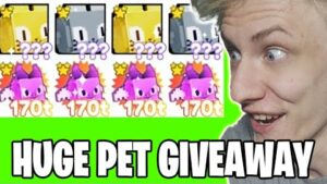 Live! Giving Huge, Mythical Pets & Gems to Viewers Pet simulator x Giveaway Roblox Robux Giveaway