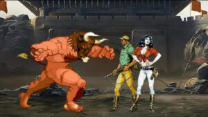 Minotaur vs Mustapha & Hannah | Cadillacs & Dinosaurs Mugen Battle!
