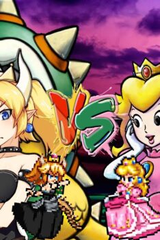 Bowser & Bowsette Vs Mario & Peach (Super Mario Bros)