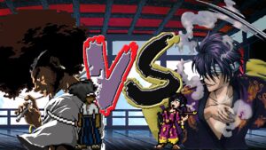Afro Vs Takasugi Shinsuke (Afro Samurai vs Gintama)