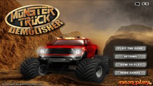 Monster Truck Demolisher (Flash Game) Full Gameplay All Levels 1-26