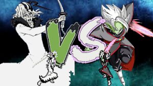 White Tensa Zangetsu Vs Merged Zamasu (Bleach vs Dragon Ball Super)