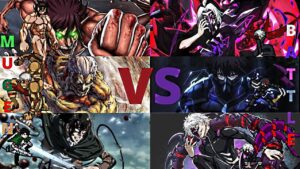 Juuzou, Kaneki, & Takizawa Vs Levi, Eren, & Reiner (Attack on Titan vs Tokyo Ghoul)