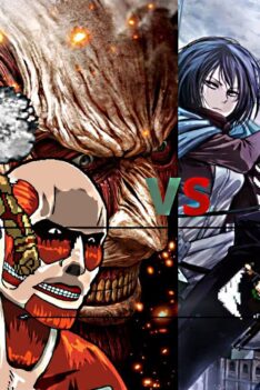 Mikasa & Levi Vs Colossal Titan and Armored Titan (Attack on Titan)