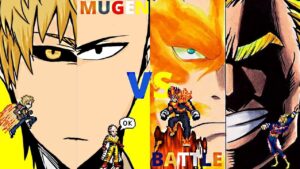 Saitama & Genos vs All Might & Endeavor (One Punch Man vs My Hero Academia)
