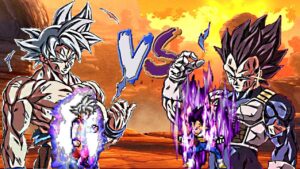 Ultra Instinct Goku Vs Ultra Ego Vegeta (Dragon Ball Super)