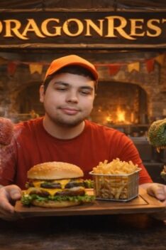 Come watch my video where I’ll be working at a restaurant for dragons!