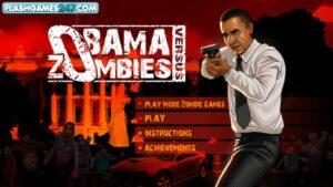 Obama Versus Zombies (Flash Game) Full Gameplay All Waves