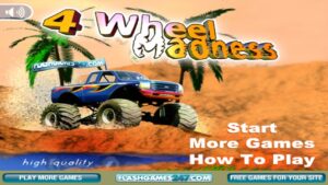 4 Wheel Madness (Flash Game) Full Gameplay Playthrough All Levels