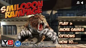 Smilodon Rampage (Flash Game) Full Gameplay Playthrough All Levels