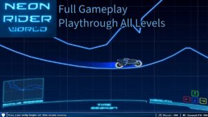Neon Rider World (Flash Game) Full Gameplay Playthrough All Levels